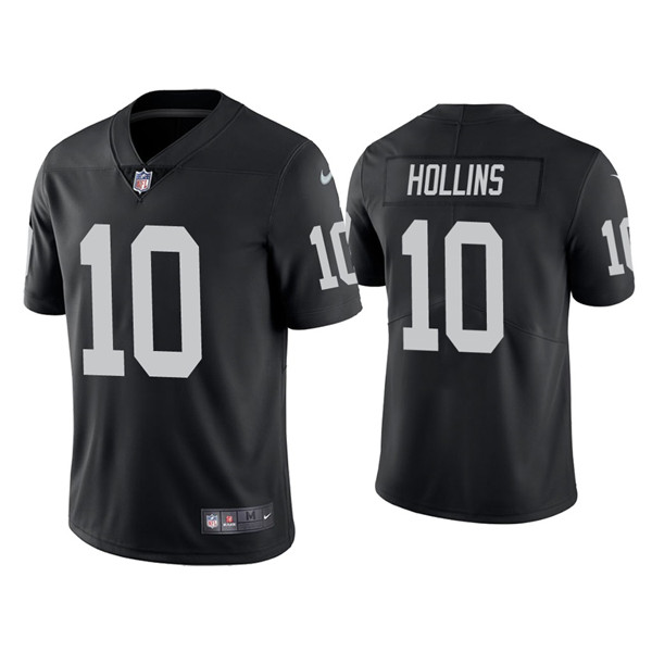 Personalized Men’s Las Vegas Raiders #10 Mack Hollins Black Untouchable Limited Stitched Jersey