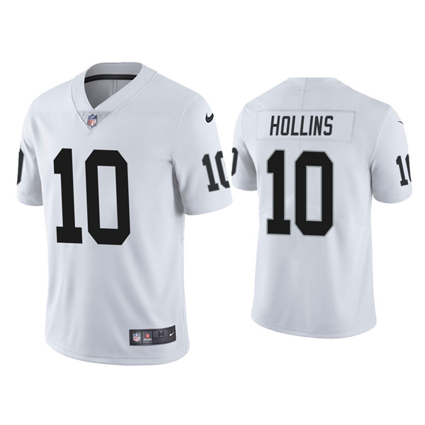 Personalized Men’s Las Vegas Raiders #10 Mack Hollins White Untouchable Limited Stitched Jersey