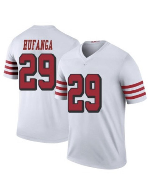 Personalized Men’s San Francisco 49ers #29 Talanoa Hufanga White Stitched Football Jersey