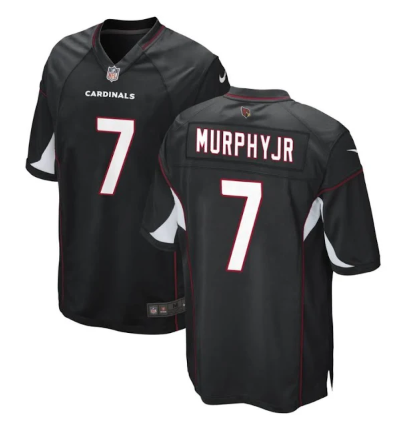 Personalized Men’s Arizona Cardinals #7 Byron Murphy Jr. Black Stitched Game Jersey