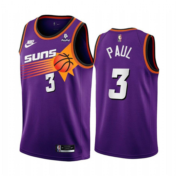 Personalized Men’s Phoenix Suns #3 Chris Paul Purple Stitched Basketball Jersey
