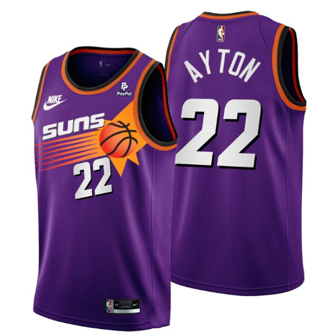 Personalized Men’s Phoenix Suns #22 Deandre Ayton Purple Stitched Basketball Jersey