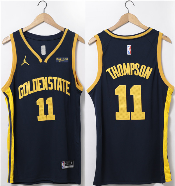 Personalized Men’s Golden State Warriors #11 Klay Thompson Black Stitched Jersey