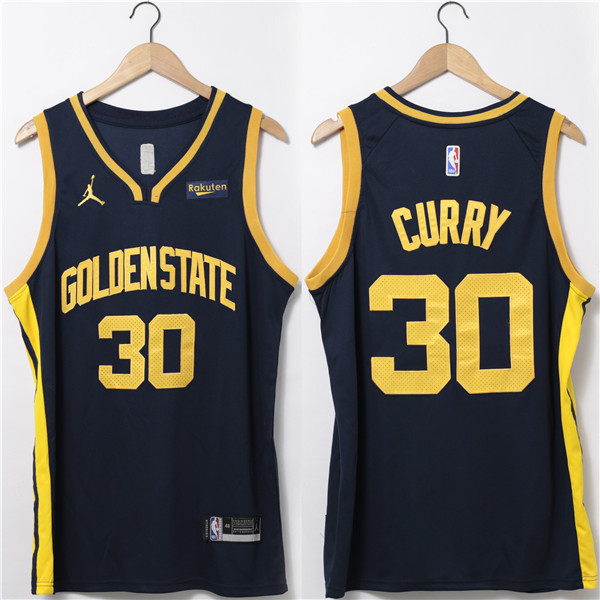 Personalized Men’s Golden State Warriors #30 Stephen Curry Black Stitched Jersey