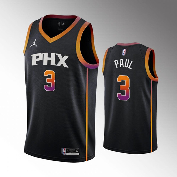 Personalized Men’s Phoenix Suns #3 Chris Paul Balck Stitched Basketball Jersey