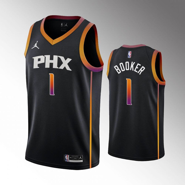Personalized Men’s Phoenix Suns #1 Devin Booker Balck Stitched Basketball Jersey