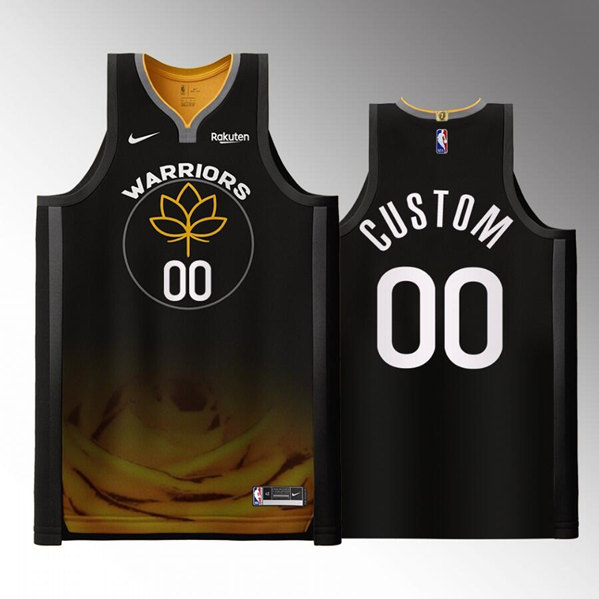 Personalized Men’s Golden State Warriors Active Player 2022 23 Black City Edition Stitched Basketball Jersey