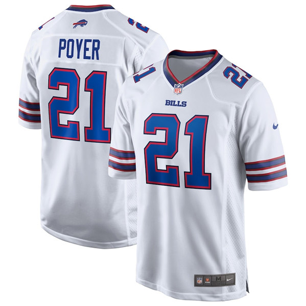 Personalized Men’s Buffalo Bills #21 Jordan Poyer White Stitched Game Jersey