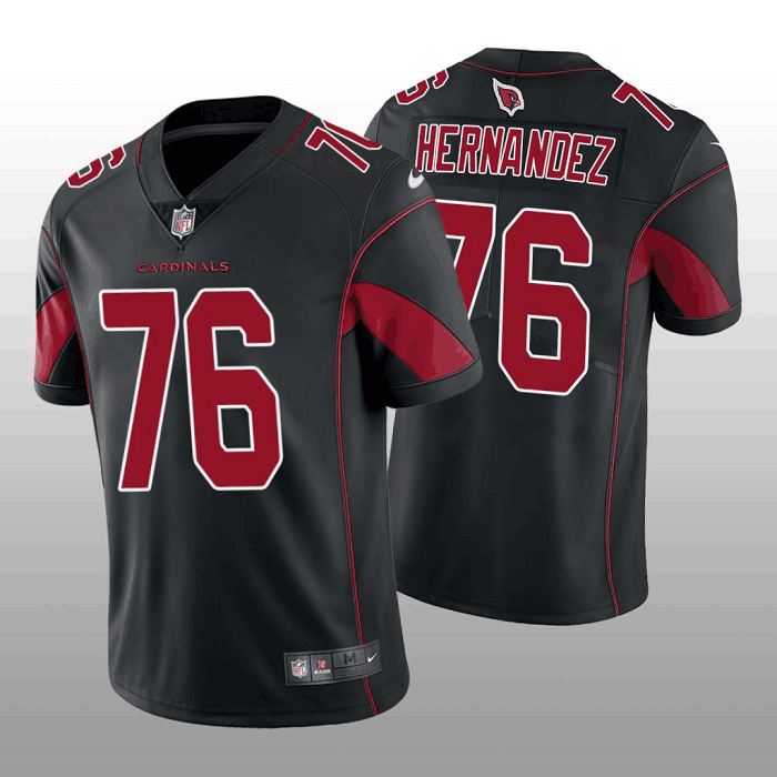 Personalized Men’s Arizona Cardinals #76 Will Hernandez Black Color Rush Stitched Football Jersey