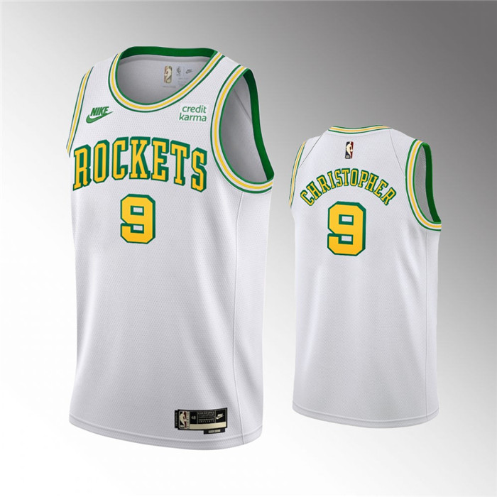 Personalized Men’s Houston Rockets #9 Josh Christopher White Swingman Classic Edition Stitched Basketball Jersey