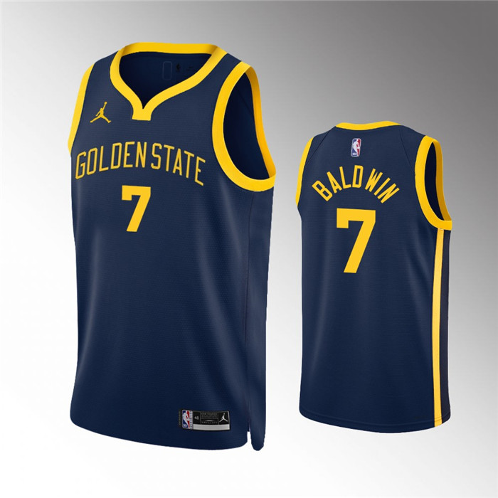 Personalized Men’s Golden State Warriors #7 Patrick Baldwin Jr. Navy Statement EditionStitched Jersey