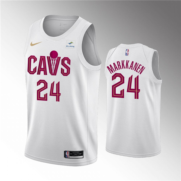 Personalized Men’s Cleveland Cavaliers #24 Lauri Markkanen Association Edition Stitched Basketball Jersey
