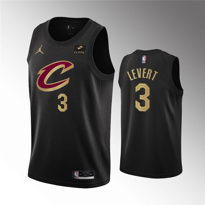 Personalized Men’s Cleveland Cavaliers #3 Caris LeVert Black Statement Edition Stitched Basketball Jersey