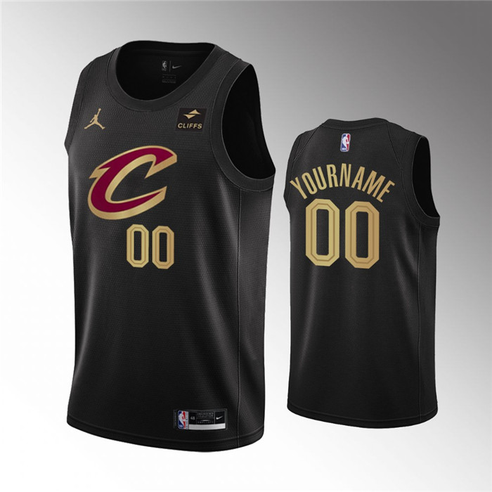 Personalized Men’s Cleveland Cavaliers Active Player Black Statement Edition Stitched Basketball Jersey