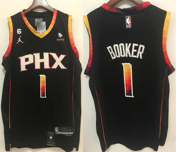 Personalized Men’s Phoenix Suns #1 Devin Booker Black Stitched Basketball Jersey