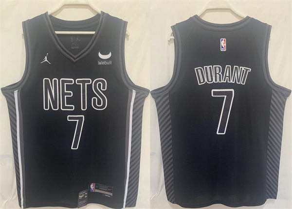 Personalized Men’s Brooklyn Nets #7 Kevin Durant Black Stitched Basketball Jersey