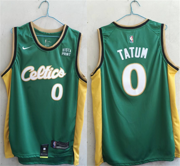 Personalized Men’s Boston Celtics #0 Jayson Tatum Green Stitched Basketball Jersey