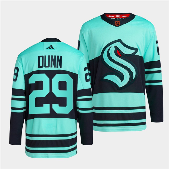 Personalized Men’s Seattle Kraken #29 Vince Dunn Ice Blue 2022-23 Reverse Retro Stitched Jersey