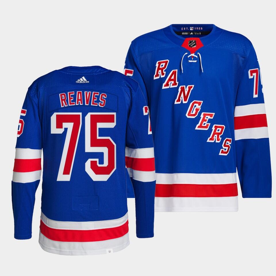 Personalized Men’s New York Rangers #75 Ryan Reaves Blue Stitched Jersey