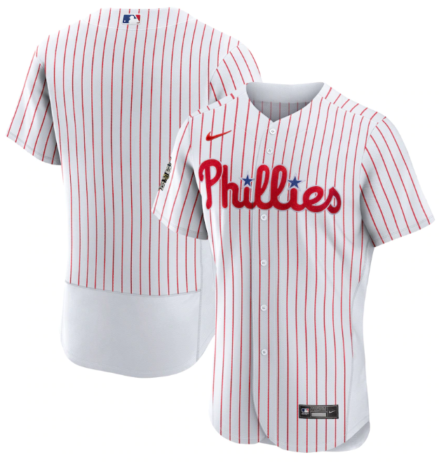 Personalized Men’s Philadelphia Phillies Blank White 2022 World Series Flex Base Stitched Baseball Jersey