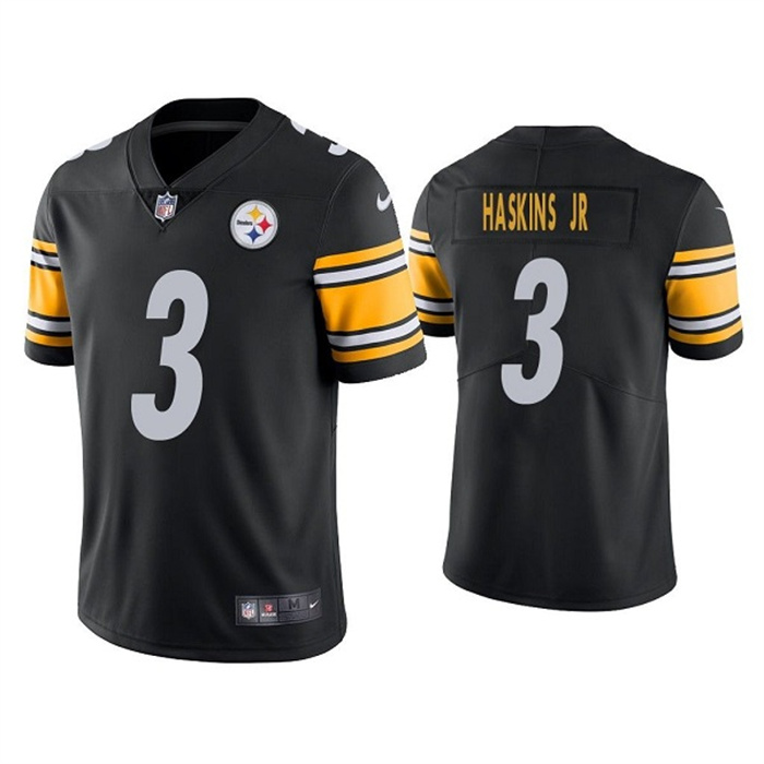 Personalized Men’s Pittsburgh Steelers #3 Dwayne Haskins Jr. Black Untouchable Limited Stitched Jersey