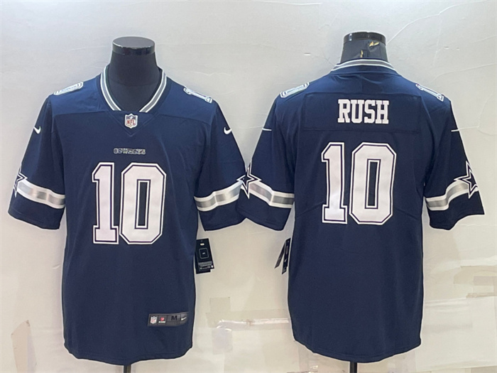 Personalized Men’s Dallas Cowboys #10 Cooper Rush Navy Stitched Football Jersey