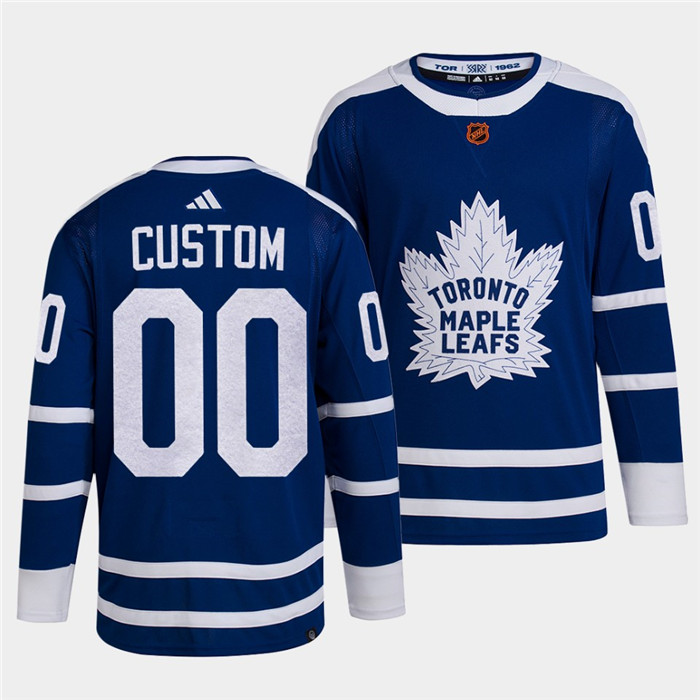 Personalized Men’s Toronto Maple Leafs Black Blue 2022 Reverse Retro Stitched Jersey