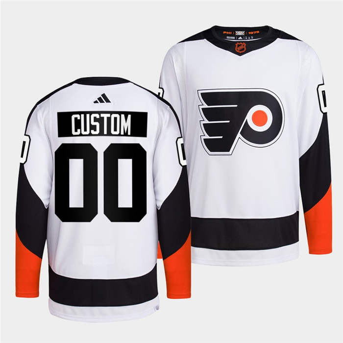 Personalized Men’s Philadelphia Flyers White 2022 Reverse Retro Stitched Jersey