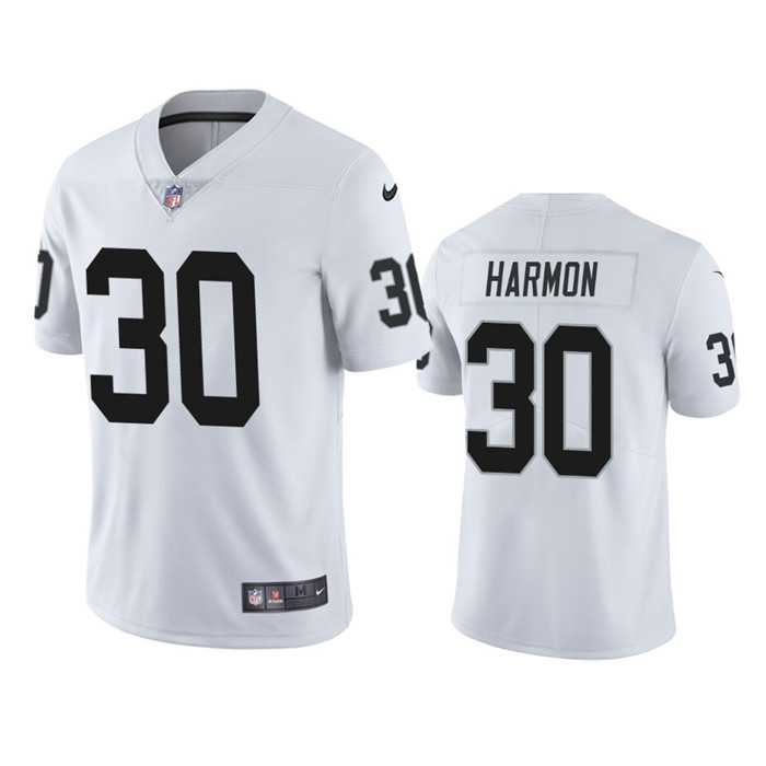 Personalized Men’s Las Vegas Raiders #30 Duron Harmon White Untouchable Limited Stitched Jersey