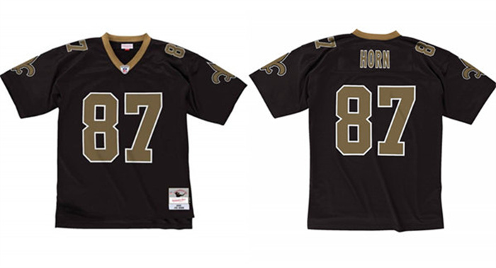 Personalized Men’s New Orleans Saints #87 Joe Horn 2005 Black Stitched Football Jersey