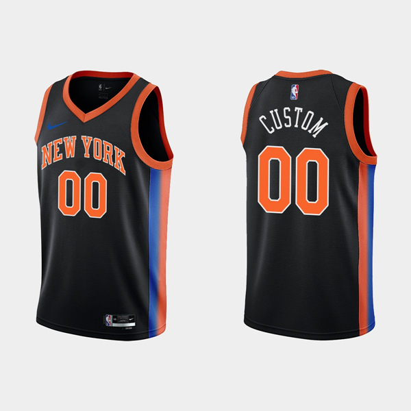 Personalized Men’s New Yok Knicks Active Player 2022-23 Black City Edition Stitched Basketball Jersey