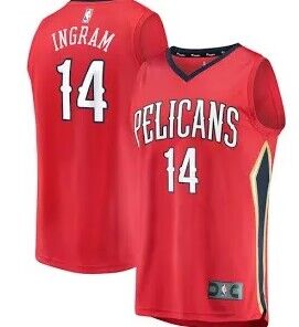 Personalized Men’s New Orleans Pelicans #14 Brandon Ingram Red Stitched Jersey