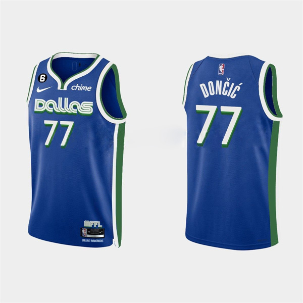 Personalized Men’s Dallas Mavericks #77 Luka Doncic Blue Stitched Basketball Jersey