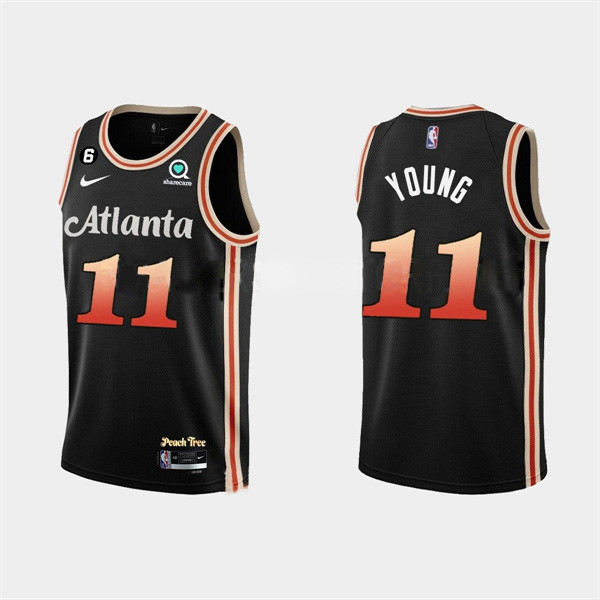 Personalized Men’s Atlanta Hawks #11 Trae Young 2022-23 Black City Edition Stitched Basketball Jersey