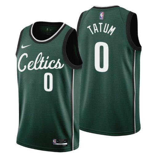 Personalized Men’s Boston Celtics #0 Jayson Tatum Green 2022 23 City Edition Stitched Basketball Jersey