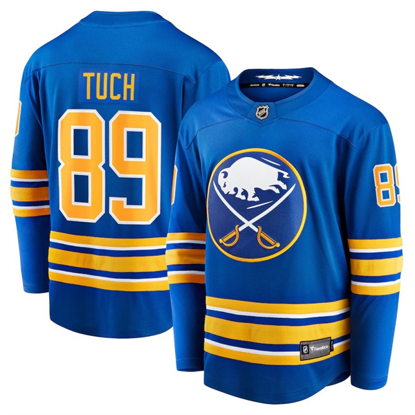 Personalized Men’s Buffalo Sabres #89 Alex Tuch Blue Stitched Jersey