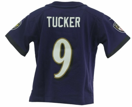 Personalized Toddler Baltimore Ravens #9 Tucker Purple Jersey