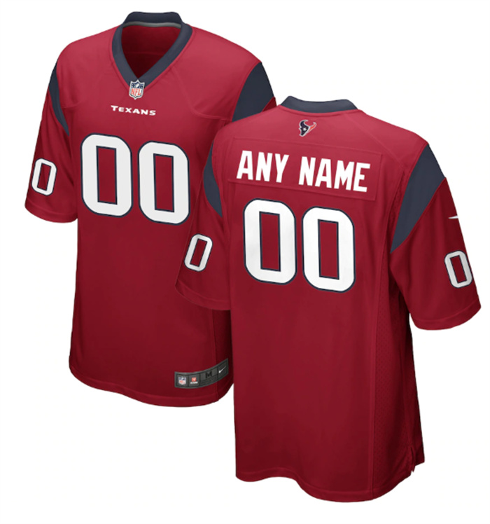 Personalized Men’s Houston Texans Active Player Red Stitched Game Jersey