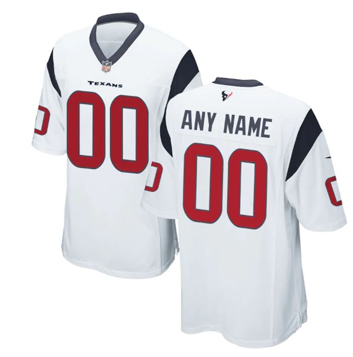 Personalized Men’s Houston Texans Active Player White Stitched Game Jersey