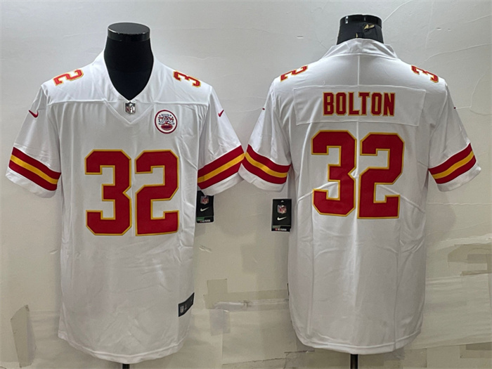 Personalized Men’s Kansas City Chiefs #32 Nick Bolton White Untouchable Limited Stitched Football Jersey