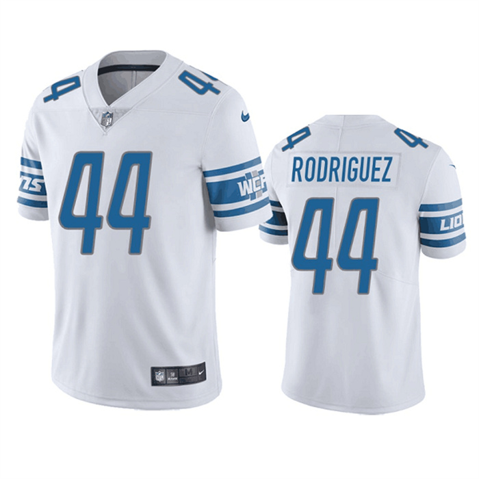 Personalized Men’s Detroit Lions #44 Malcolm Rodriguez White Untouchable Limited Stitched Jersey
