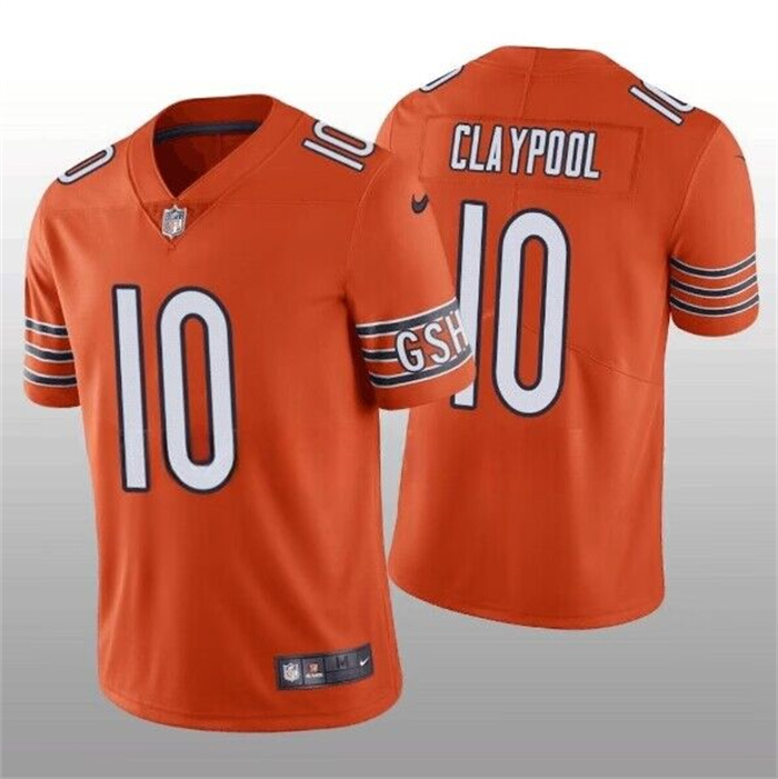 Personalized Men’s Chicago Bears #10 Chase Claypool Orange Untouchable Limited Stitched Football Jersey