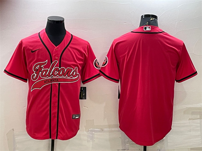 Personalized Men’s Atlanta Falcons Blank Red With Patch Cool Base Stitched Baseball Jersey