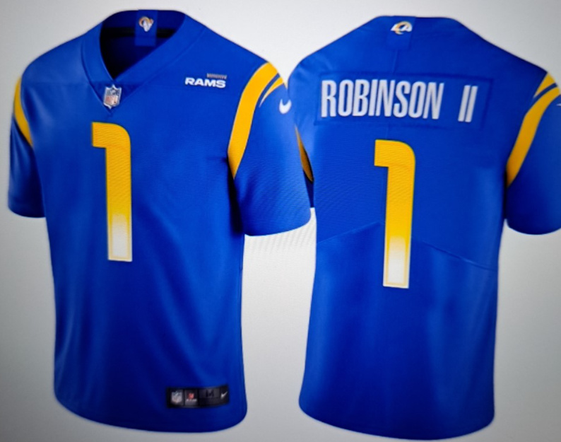 Personalized Men’s Rams #1 Robinson II Limited Jersey