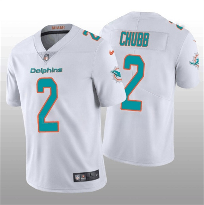 Personalized Men’s Miami Dolphins #2 Bradley Chubb 2022 White Untouchable Limited Stitched Jersey