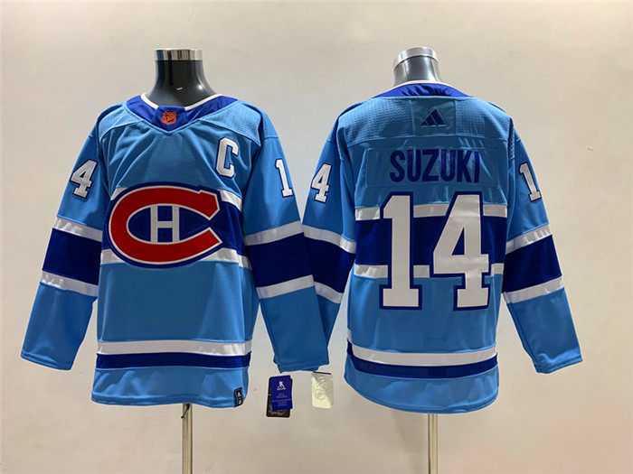 Personalized Men’s Montreal Canadiens #14 Nick Suzuki 2022-23 Reverse Retro Stitched Jersey