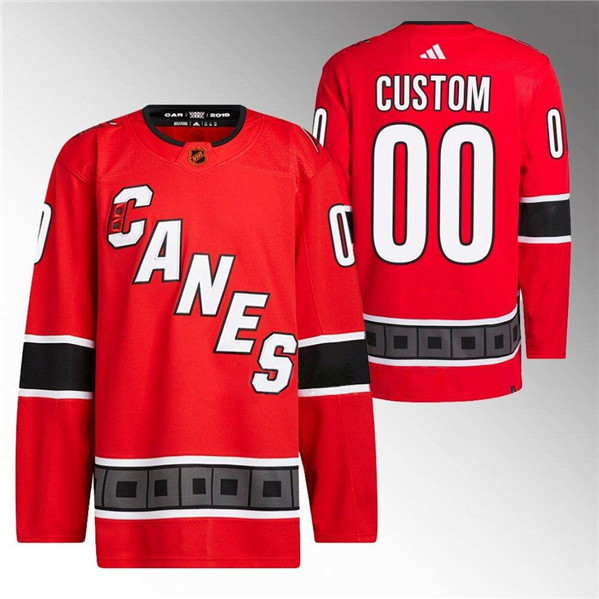 Personalized Men’s Carolina Hurricanes Red 2022-23 Reverse Retro Stitched Jersey