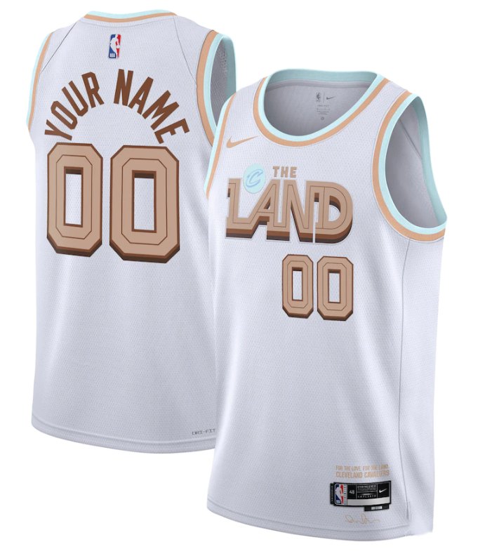 Personalized Men’s Cleveland Cavaliers Active Player 2022 2023 White City Edition Stitched Basketball Jersey