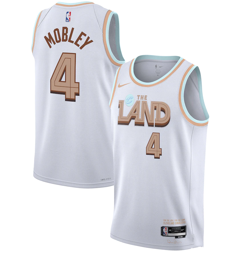 Personalized Men’s Cleveland Cavaliers #4 Evan Mobley 2022 2023 White City Edition Stitched Basketball Jersey