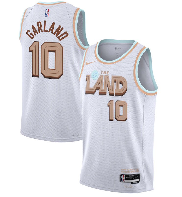 Personalized Men’s Cleveland Cavaliers #10 Darius Garland 2022 2023 White City Edition Stitched Basketball Jersey